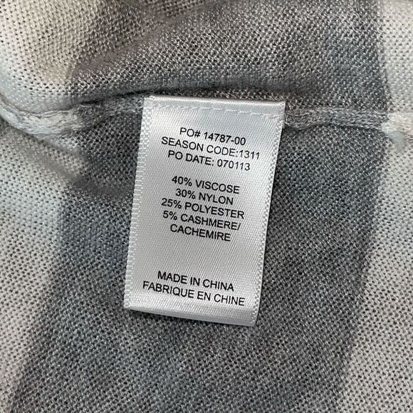 Splendid‎ Womens Open Front Cashmere Blend Cardigan Sweater Gray White Medium - Picture 5 of 5